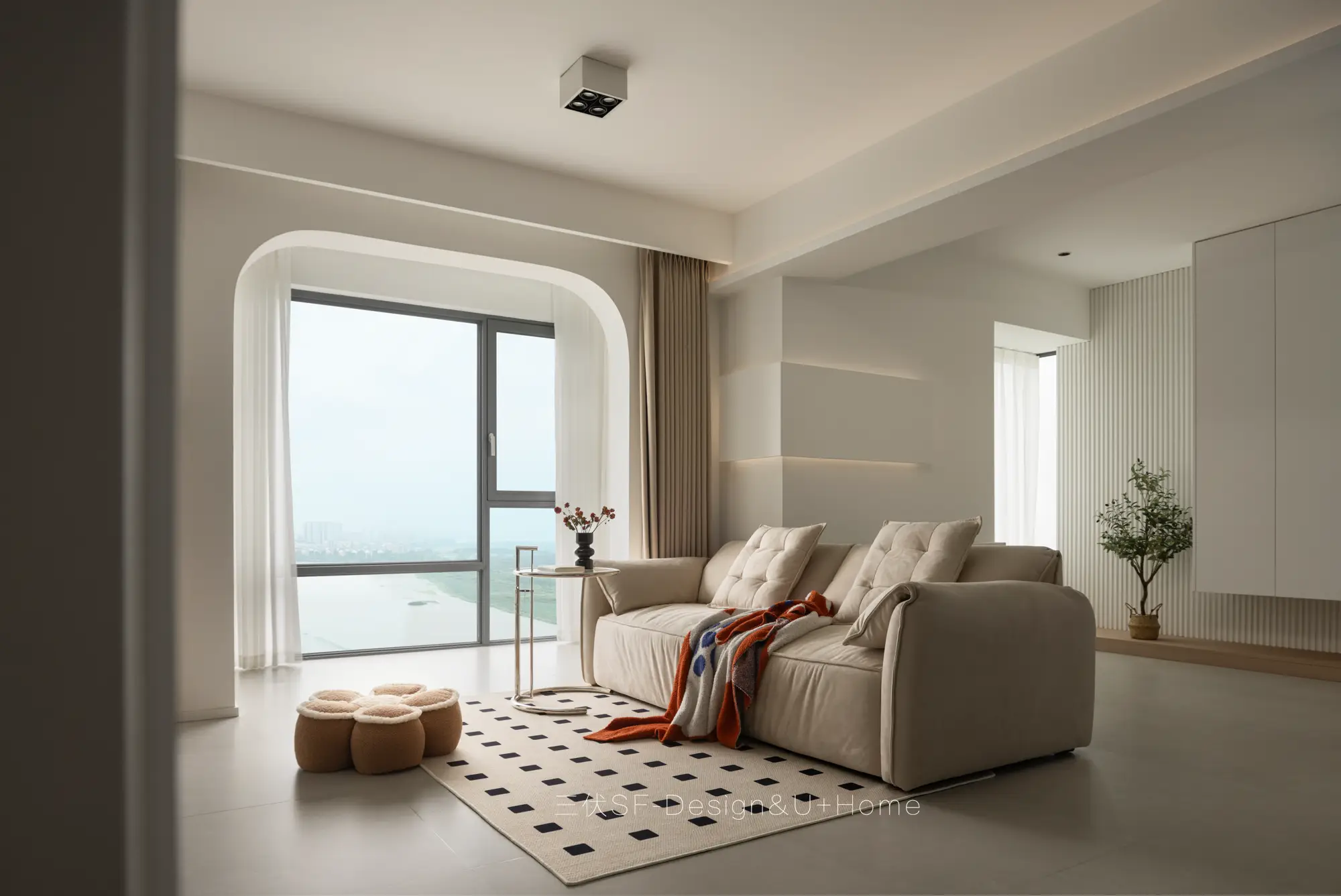 谁还不知道客书一体啊！100平也有大横厅图片_1